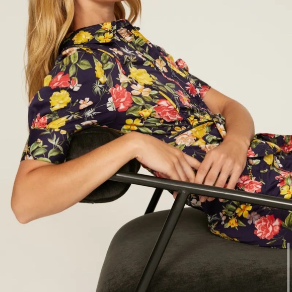 Marissa Webb X RTR Multi Floral Printed Puff Sleeve Dress - Size 8 - Picture 4 of 14